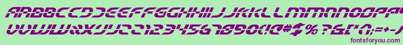 Starfbv2bi Font – Purple Fonts on Green Background