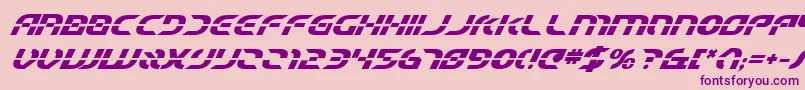 Saiba mais sobre a fonte Starfbv2bi Fonte Starfbv2bi – fontes roxas em um fundo rosa