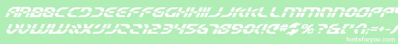 Fonte Starfbv2bi – fontes brancas em um fundo verde