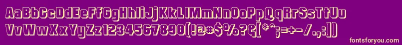 En savoir plus sur la police MisterBelvedere3D Police MisterBelvedere3D – polices jaunes sur fond violet