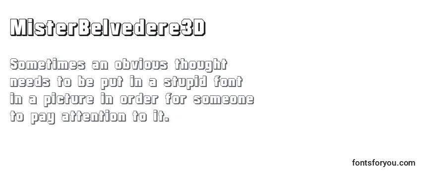 Обзор шрифта MisterBelvedere3D