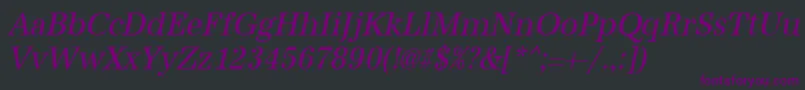UrwantiquatextnarOblique Font – Purple Fonts on Black Background