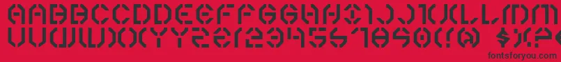 Year3000 Font – Black Fonts on Red Background