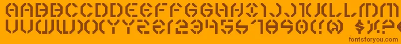 Year3000 Font – Brown Fonts on Orange Background