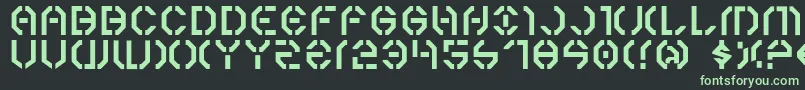 フォントYear3000 – 黒い背景に緑の文字