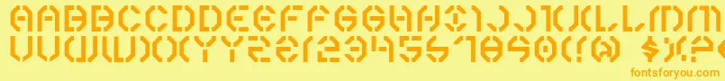 Year3000 Font – Orange Fonts on Yellow Background