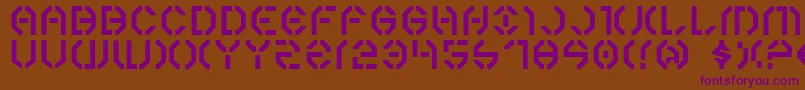 Year3000 Font – Purple Fonts on Brown Background