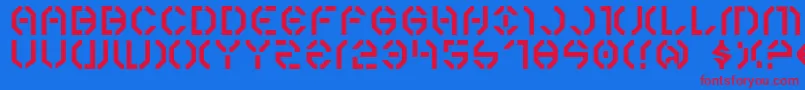 Year3000 Font – Red Fonts on Blue Background