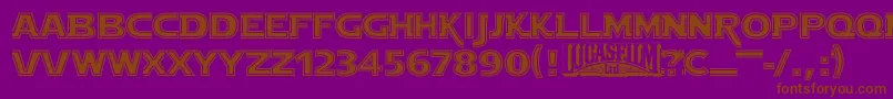 StarJediOutline Font – Brown Fonts on Purple Background