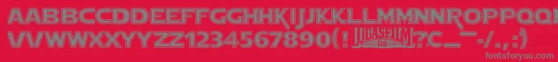 StarJediOutline Font – Gray Fonts on Red Background