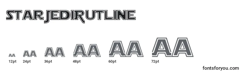 StarJediOutline Font Sizes