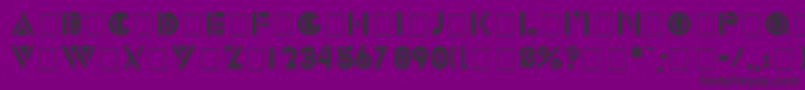 フォントInnovaDisplayCapsSsi – 紫の背景に黒い文字