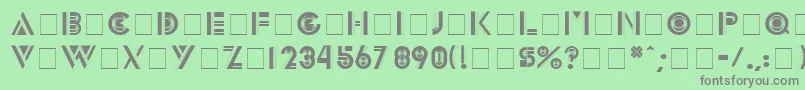 フォントInnovaDisplayCapsSsi – 緑の背景に灰色の文字