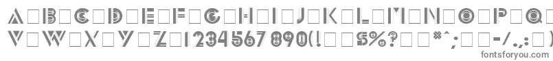 InnovaDisplayCapsSsi-fontti – harmaat kirjasimet valkoisella taustalla