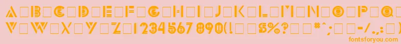 fuente InnovaDisplayCapsSsi – Fuentes Naranjas Sobre Fondo Rosa