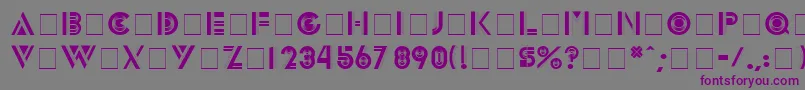Шрифт InnovaDisplayCapsSsi – фиолетовые шрифты на сером фоне