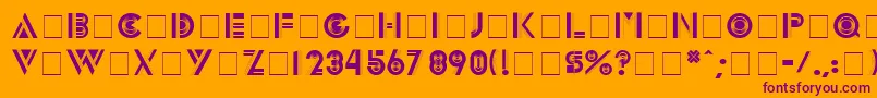 Шрифт InnovaDisplayCapsSsi – фиолетовые шрифты на оранжевом фоне