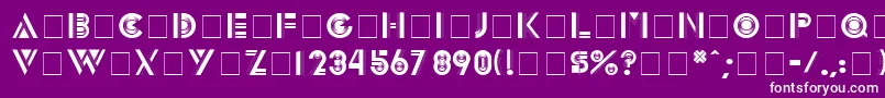 Шрифт InnovaDisplayCapsSsi – белые шрифты на фиолетовом фоне
