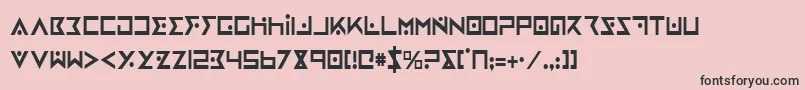 IronCobraCondensed Font – Black Fonts on Pink Background