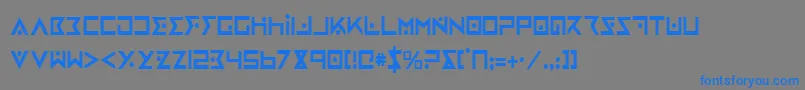 IronCobraCondensed Font – Blue Fonts on Gray Background