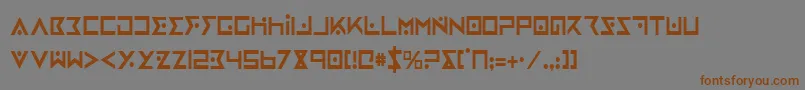 IronCobraCondensed Font – Brown Fonts on Gray Background