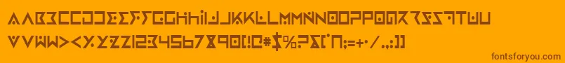 IronCobraCondensed Font – Brown Fonts on Orange Background