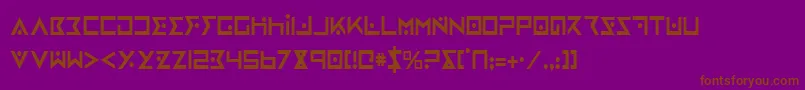 IronCobraCondensed Font – Brown Fonts on Purple Background