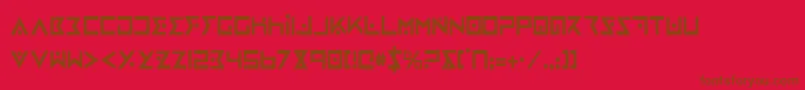 IronCobraCondensed Font – Brown Fonts on Red Background