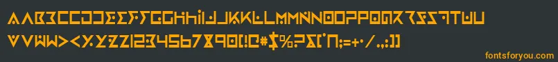IronCobraCondensed Font – Orange Fonts on Black Background