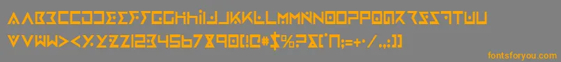 IronCobraCondensed Font – Orange Fonts on Gray Background