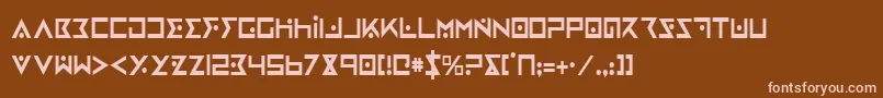 IronCobraCondensed Font – Pink Fonts on Brown Background