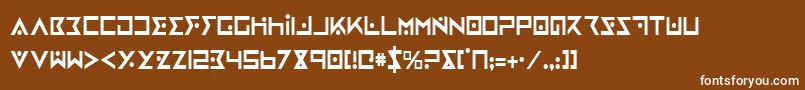 IronCobraCondensed Font – White Fonts on Brown Background
