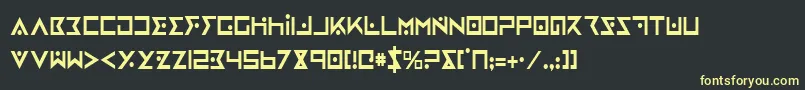 IronCobraCondensed Font – Yellow Fonts on Black Background
