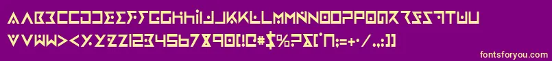 IronCobraCondensed Font – Yellow Fonts on Purple Background