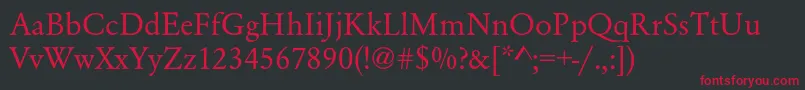 Azgaramondc Font – Red Fonts on Black Background