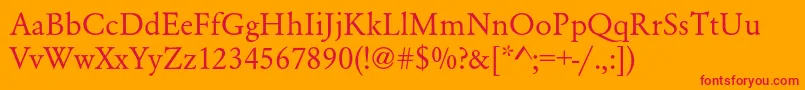 Azgaramondc Font – Red Fonts on Orange Background