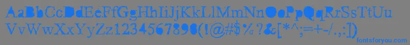 PudmonkeyRegular Font – Blue Fonts on Gray Background