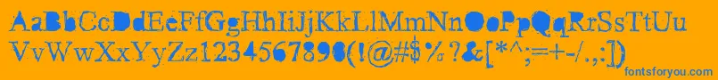 PudmonkeyRegular Font – Blue Fonts on Orange Background