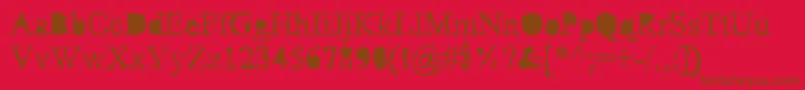 Police PudmonkeyRegular – polices brunes sur fond rouge