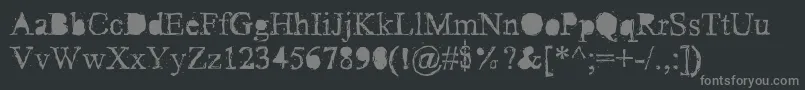 PudmonkeyRegular Font – Gray Fonts on Black Background