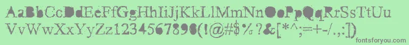 PudmonkeyRegular Font – Gray Fonts on Green Background