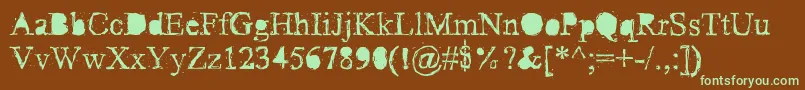 PudmonkeyRegular Font – Green Fonts on Brown Background