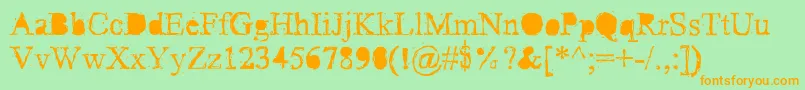 PudmonkeyRegular Font – Orange Fonts on Green Background
