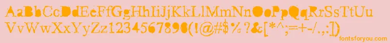 PudmonkeyRegular Font – Orange Fonts on Pink Background