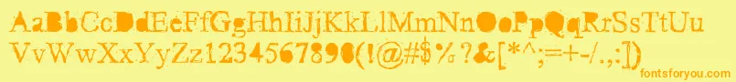 PudmonkeyRegular Font – Orange Fonts on Yellow Background