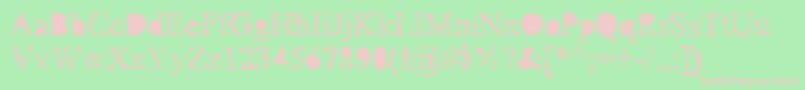 PudmonkeyRegular Font – Pink Fonts on Green Background