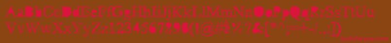 PudmonkeyRegular Font – Red Fonts on Brown Background