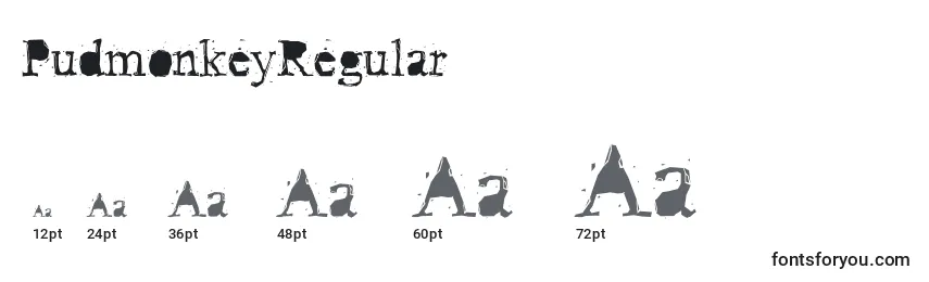 PudmonkeyRegular Font Sizes