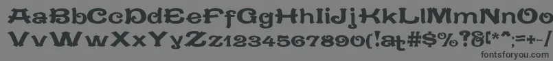 フォントCaracteredoubletLimitedVersion – 黒い文字の灰色の背景