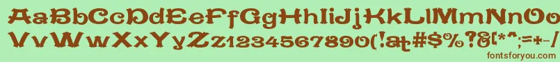 CaracteredoubletLimitedVersion Font – Brown Fonts on Green Background